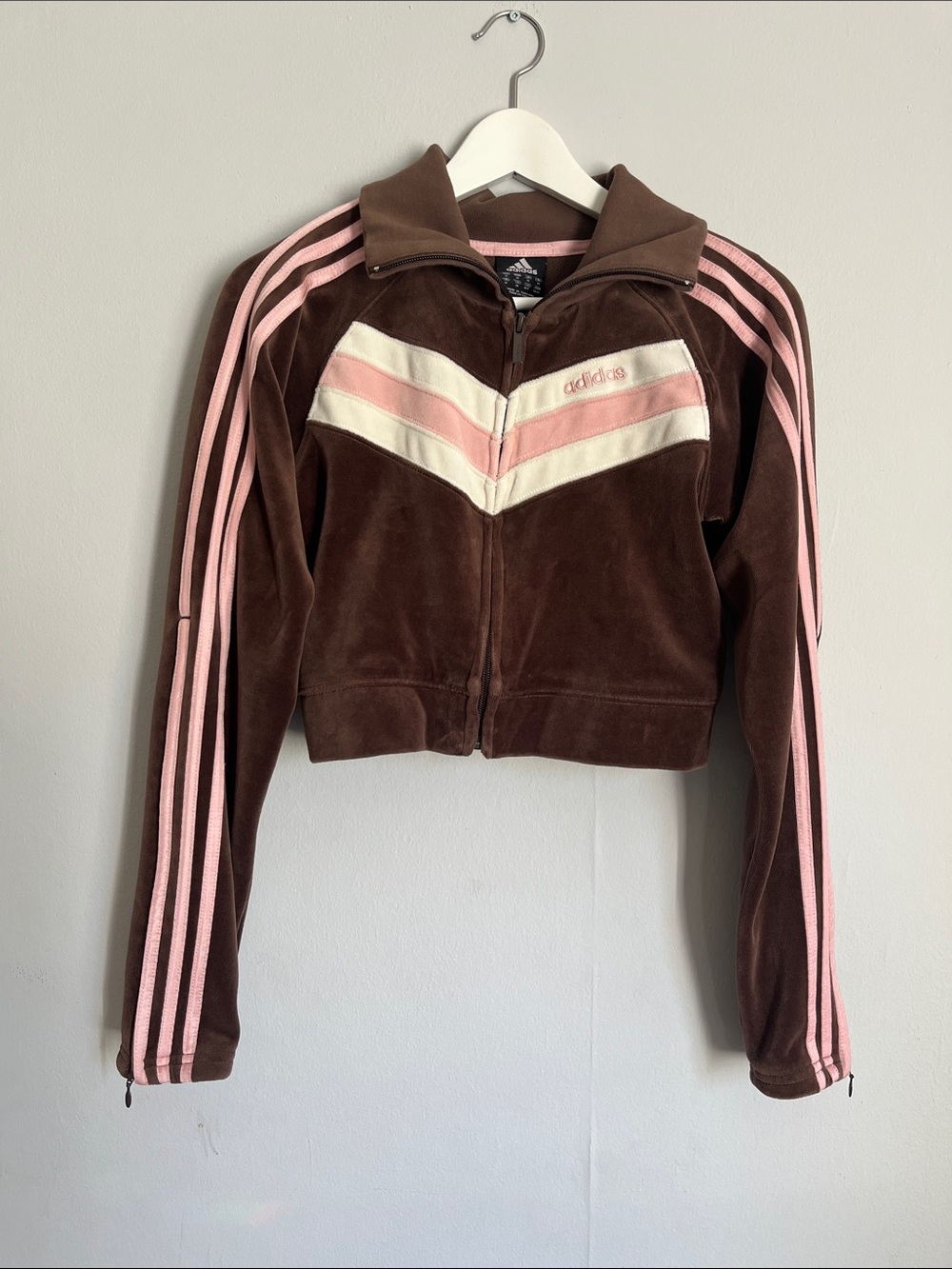 adidas Women's Brown & Pink Track Jacket